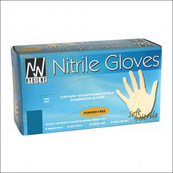 Nitrile examination gloves (Large)(100 gloves per box)