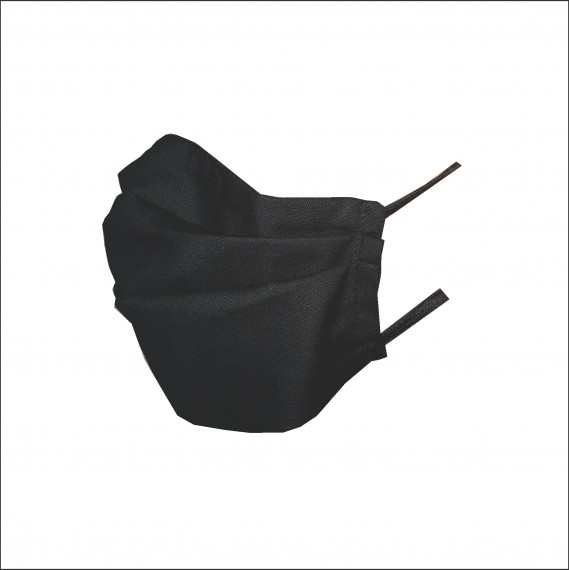 2Ply Reusable face mask - Black/Navy fabric (10 Pack)